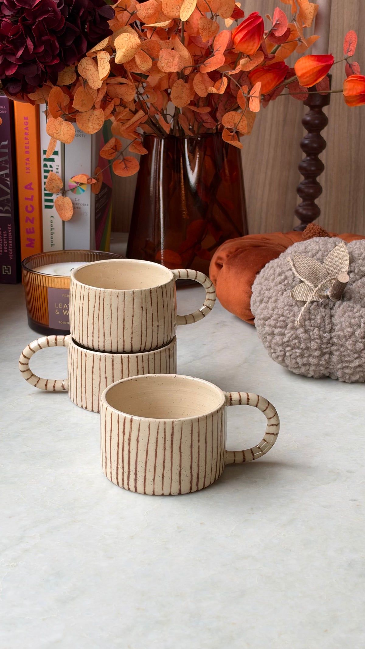 Mug lignes brunes
