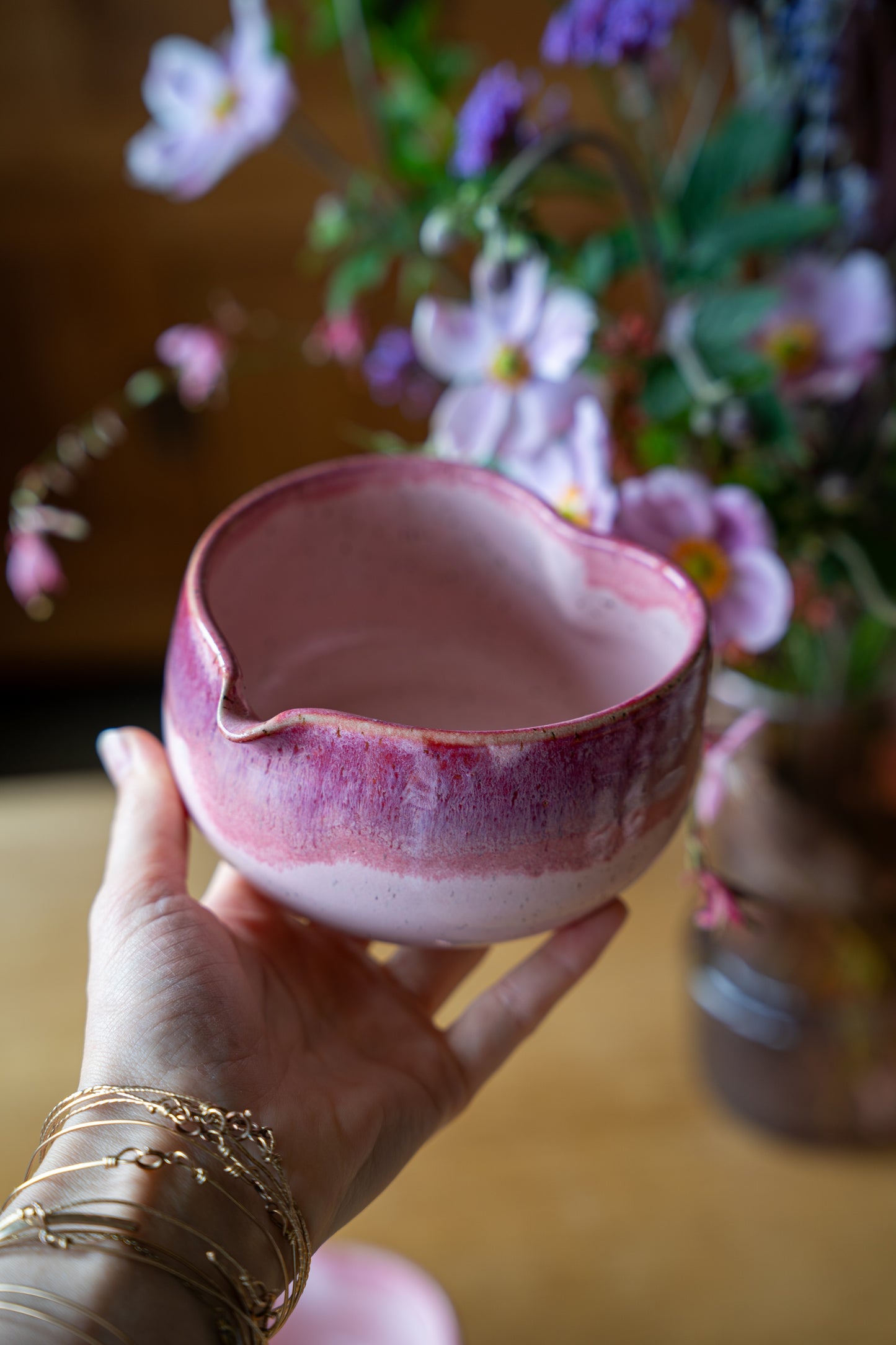 Bol à matcha coulis framboise 1