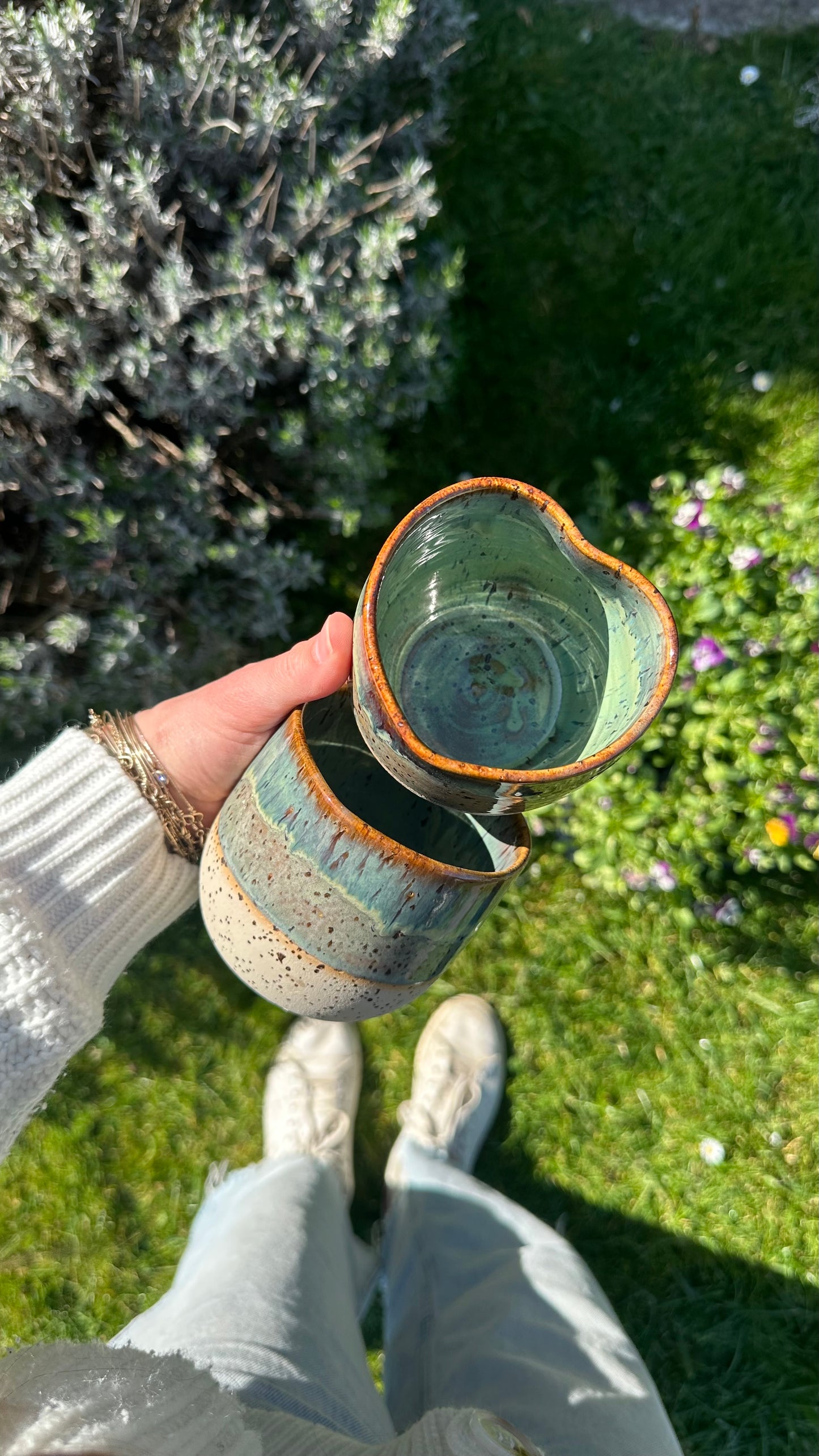 Mug coeur vert foncé