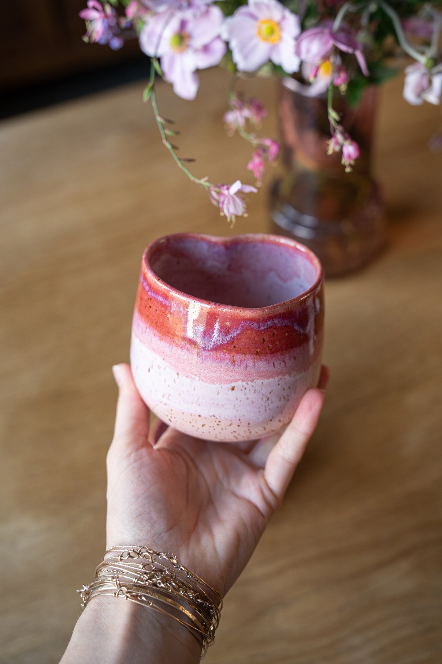 Mug coeur coulis framboise