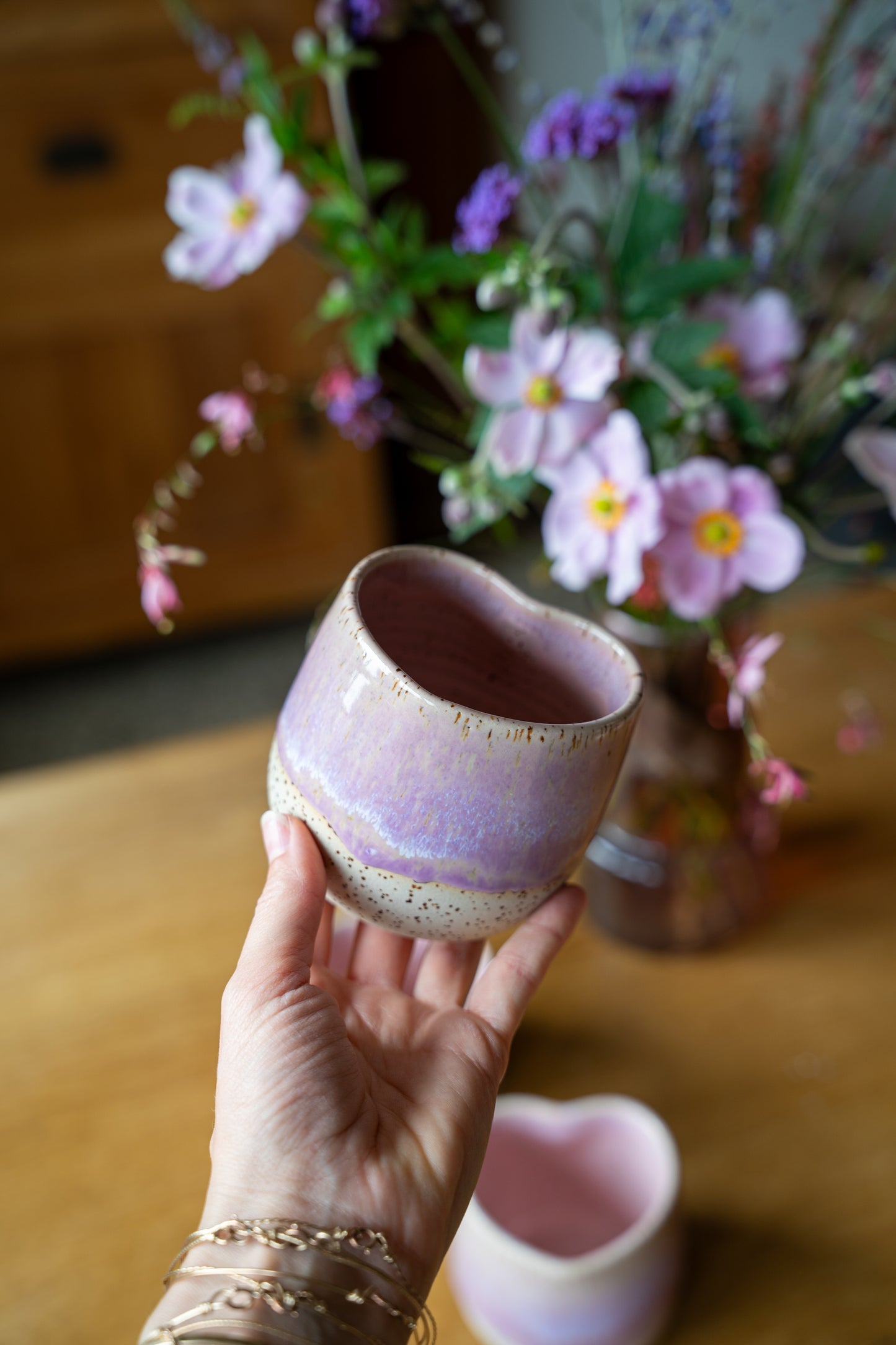 Mug coeur lilas