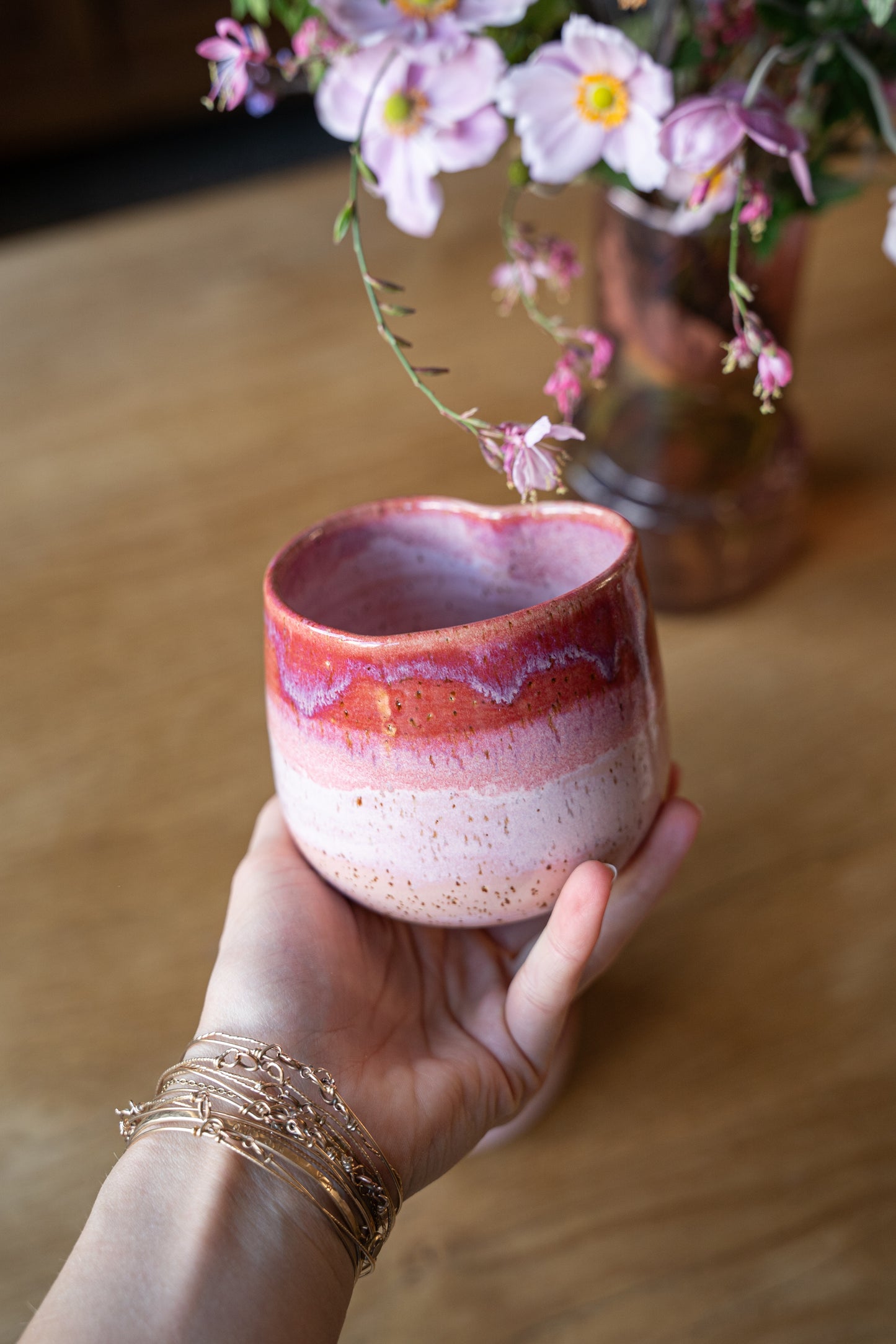 Mug coeur coulis framboise