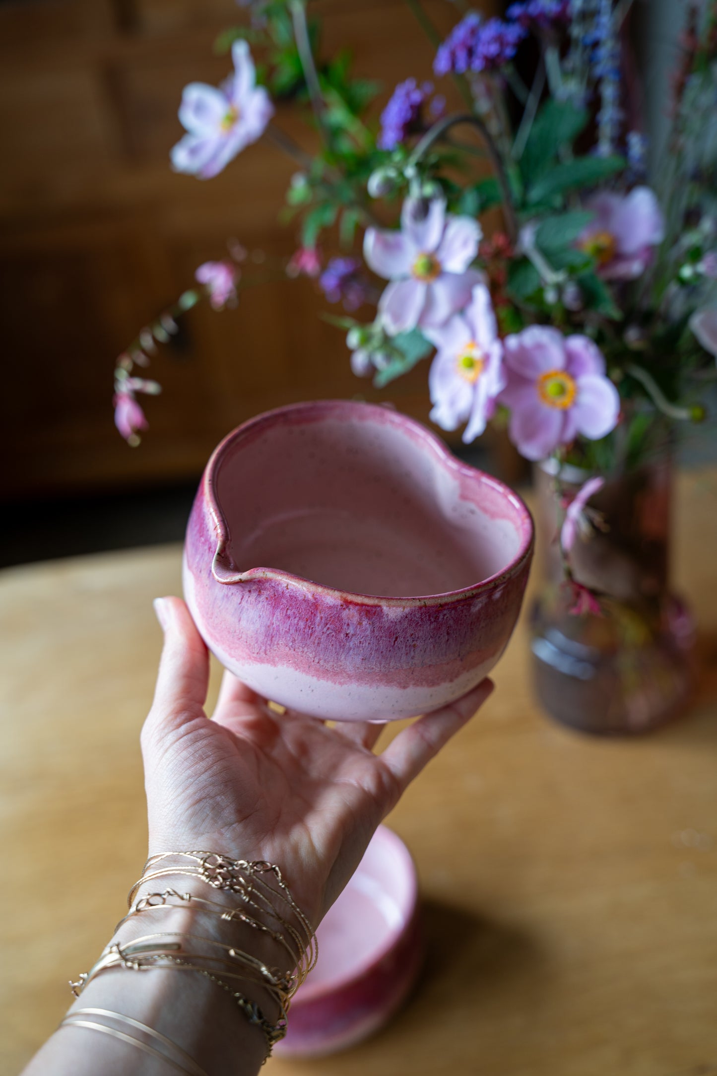 Bol à matcha coulis framboise 1