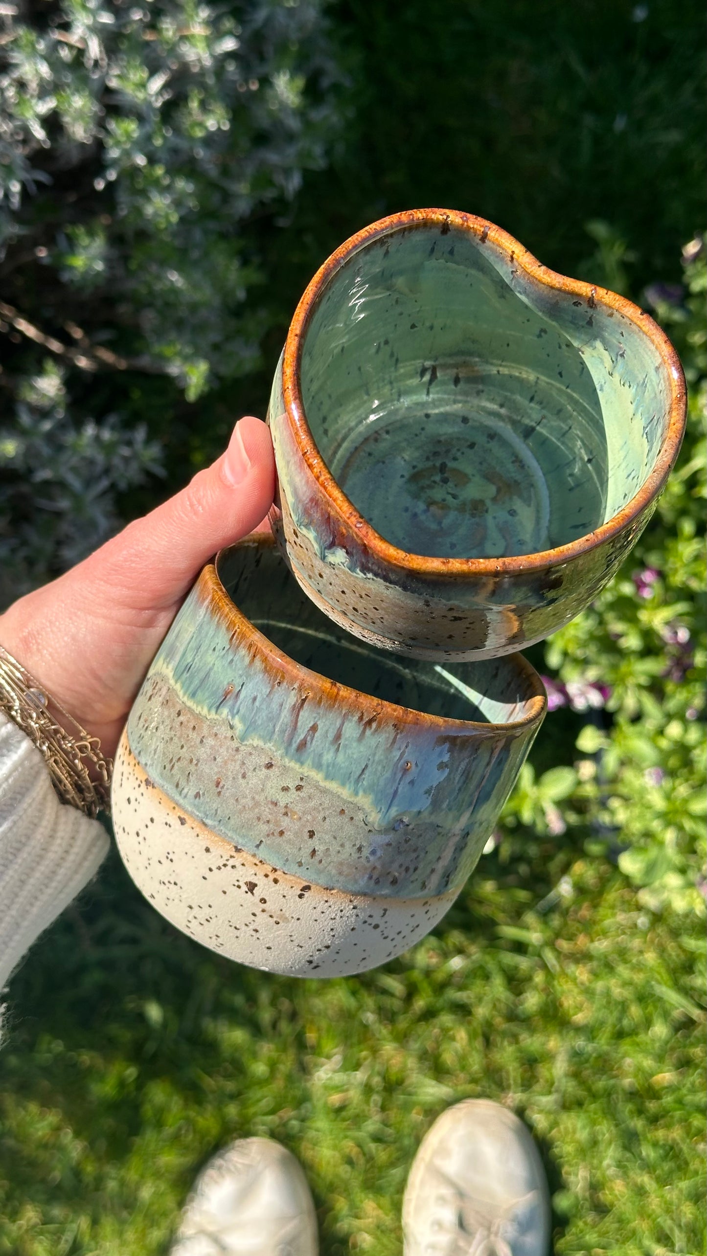 Mug coeur vert foncé