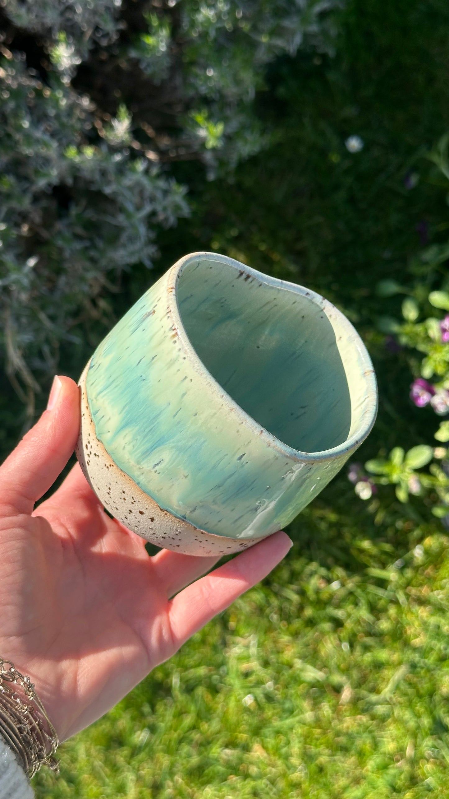 Mug coeur vert clair