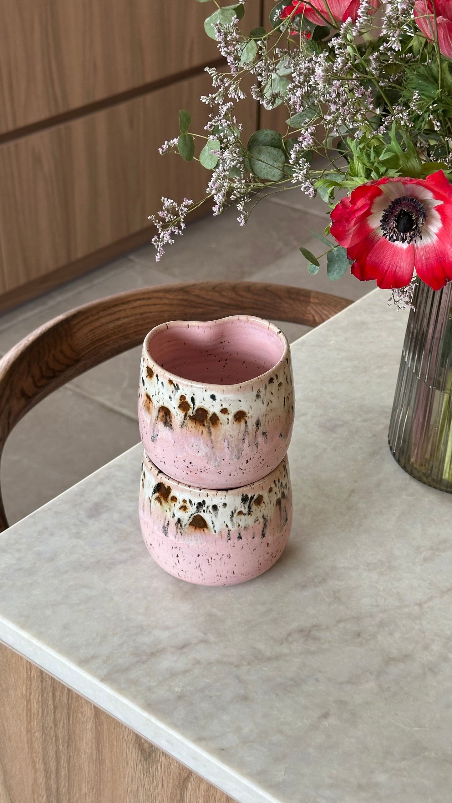 Mug coeur léo rose