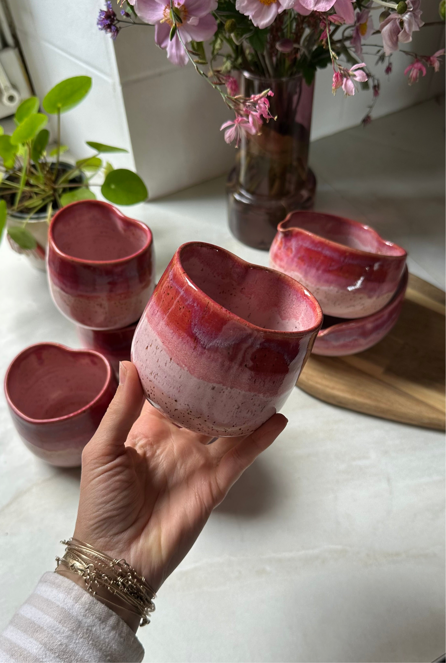 Mug coeur coulis framboise
