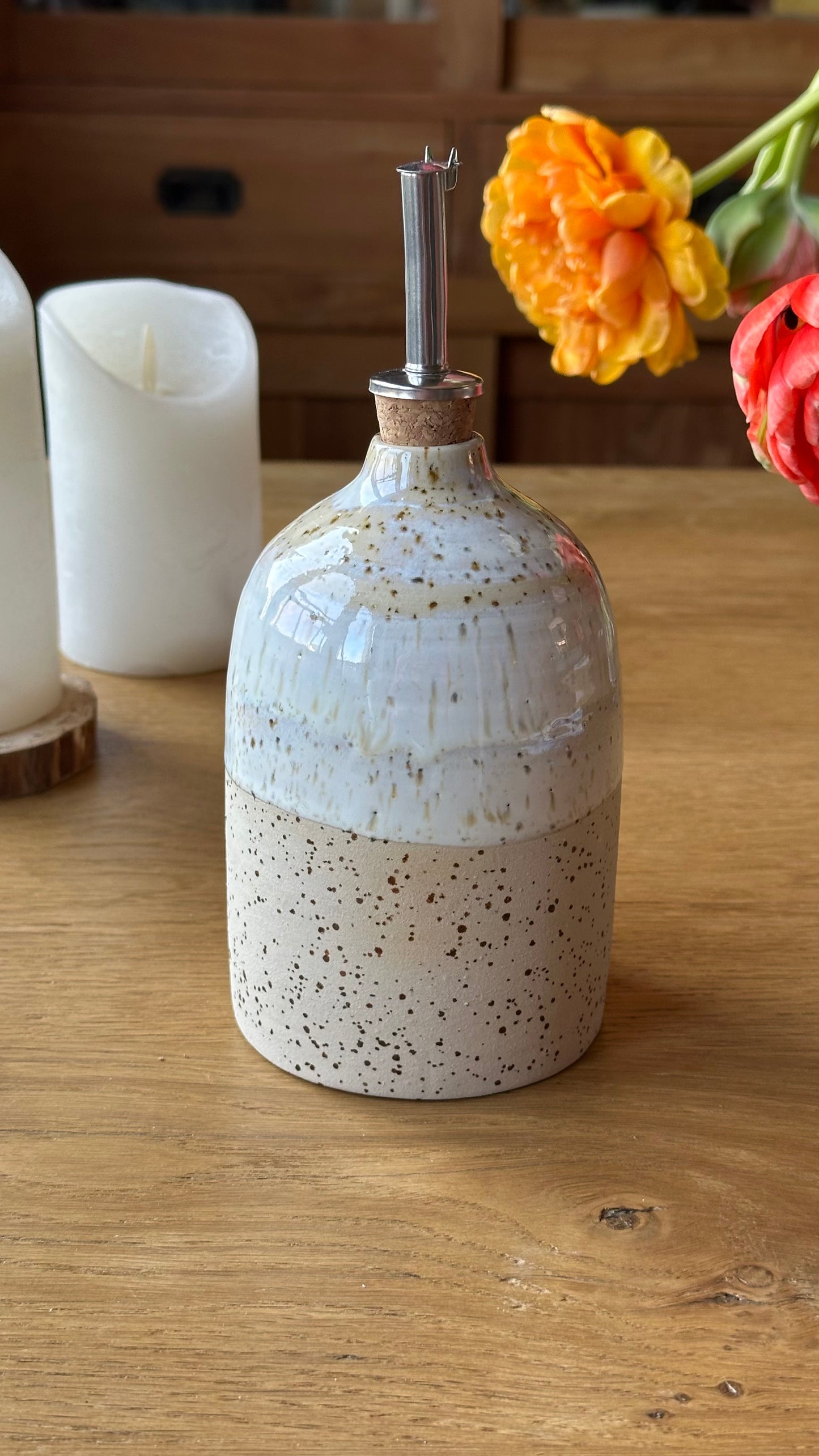 Bouteille d'huile d'olive nacre n2