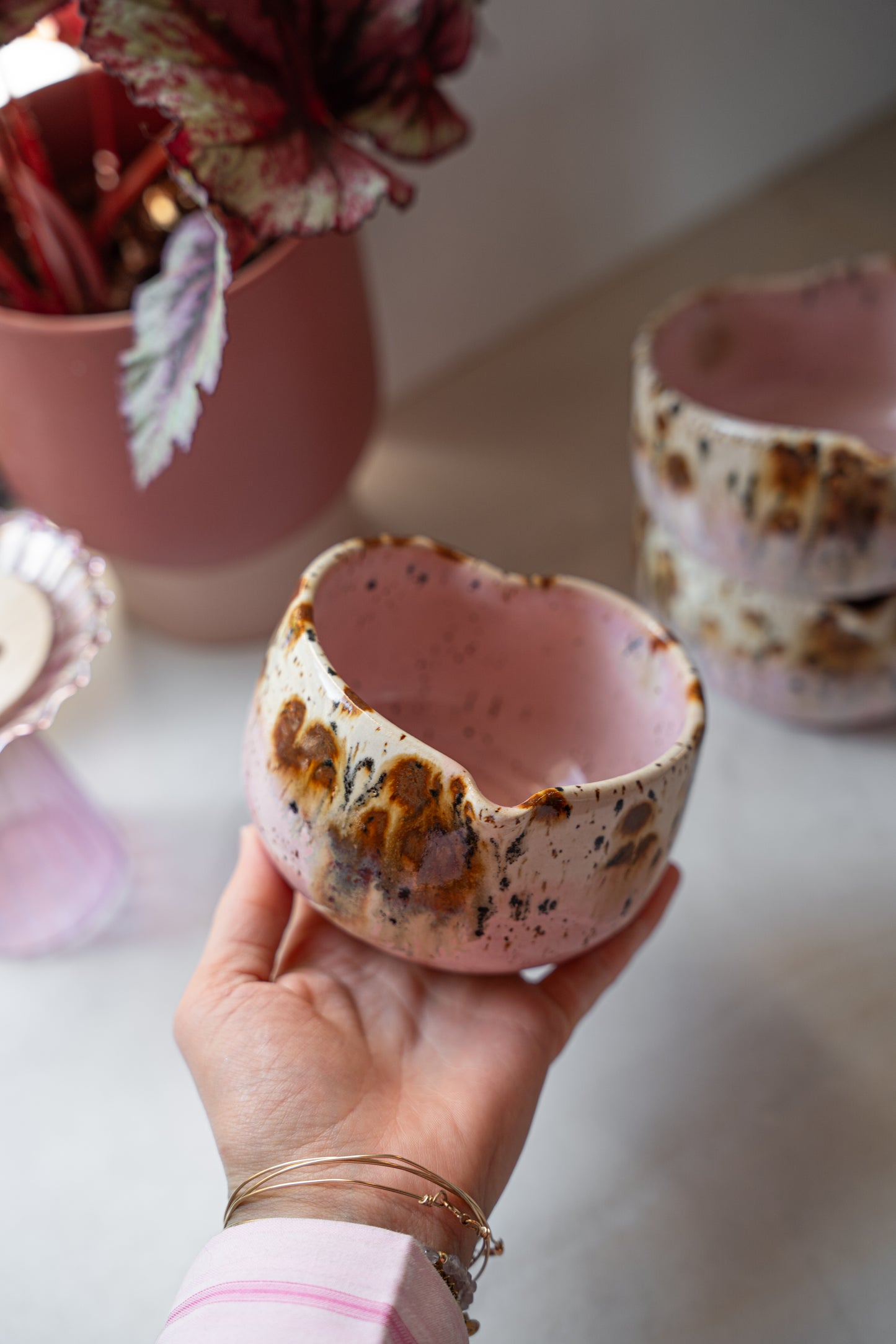 Bol à matcha léo rose