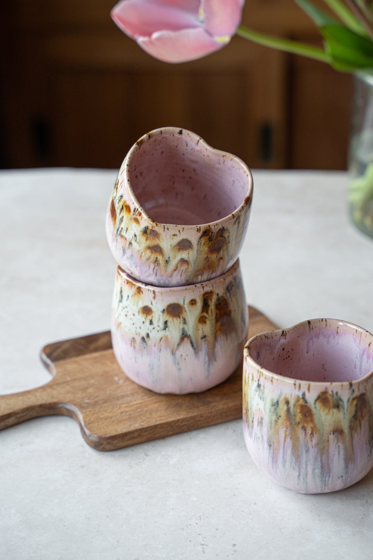 Mug coeur léo rose