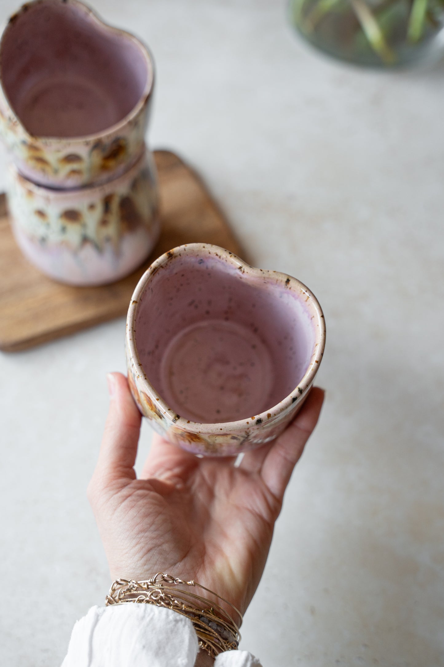 Mug coeur léo rose