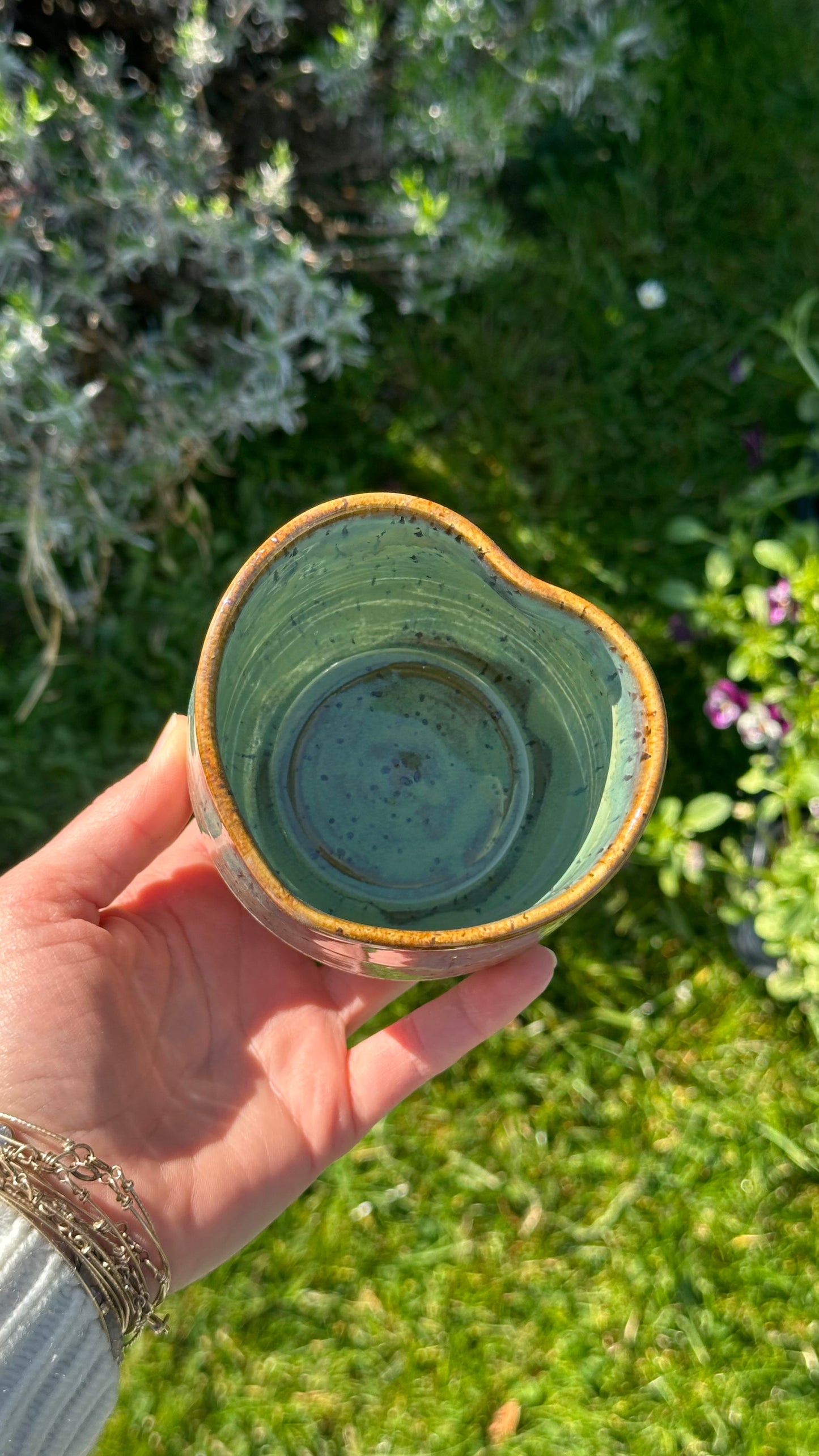 Mug coeur vert foncé