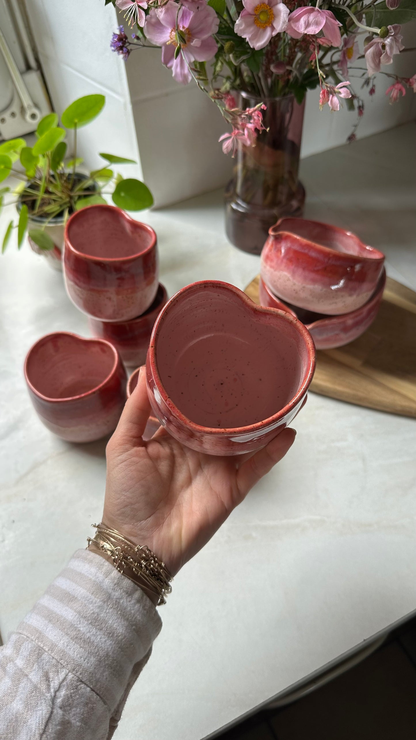 Mug coeur coulis framboise