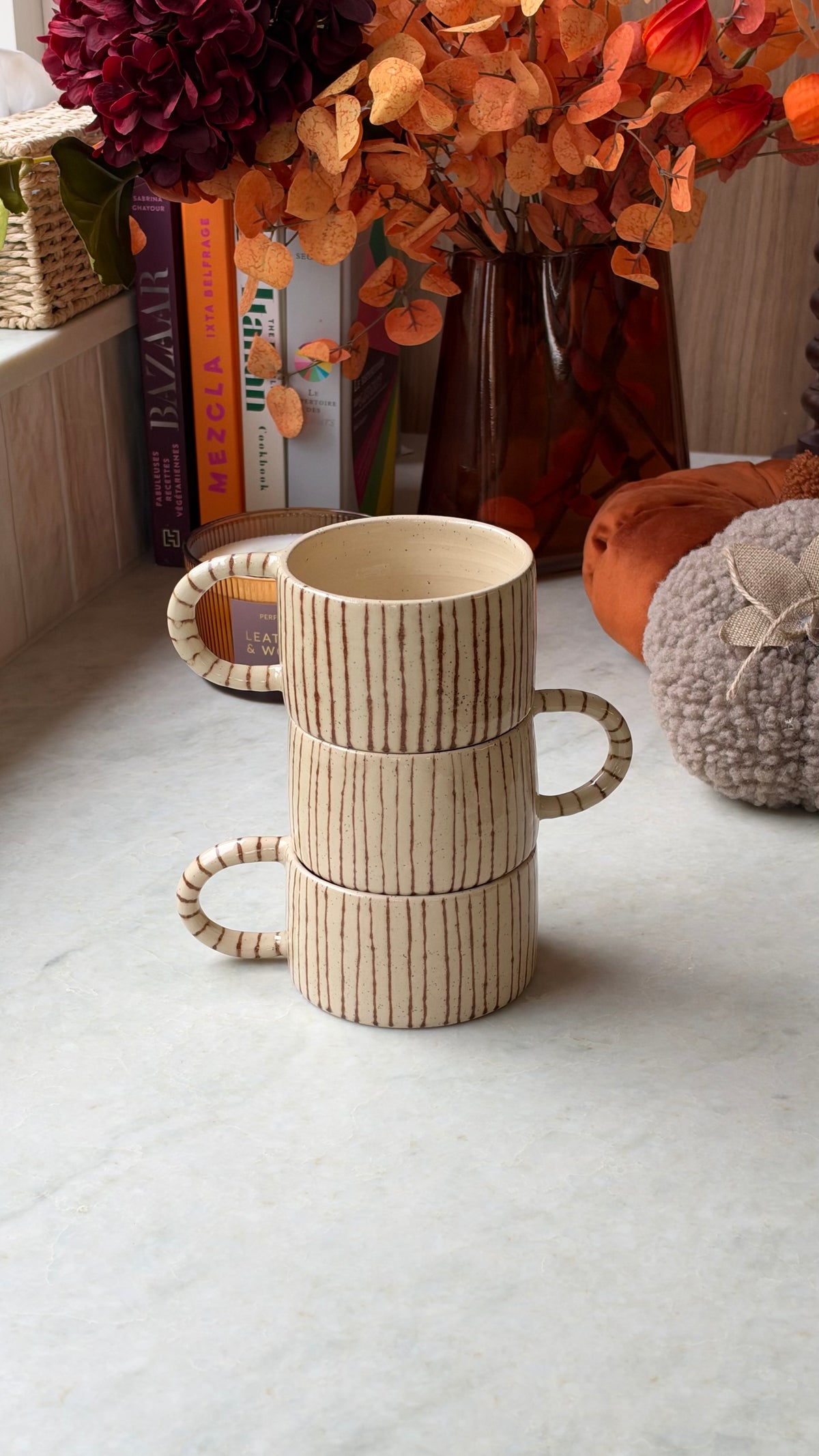 Mug lignes brunes