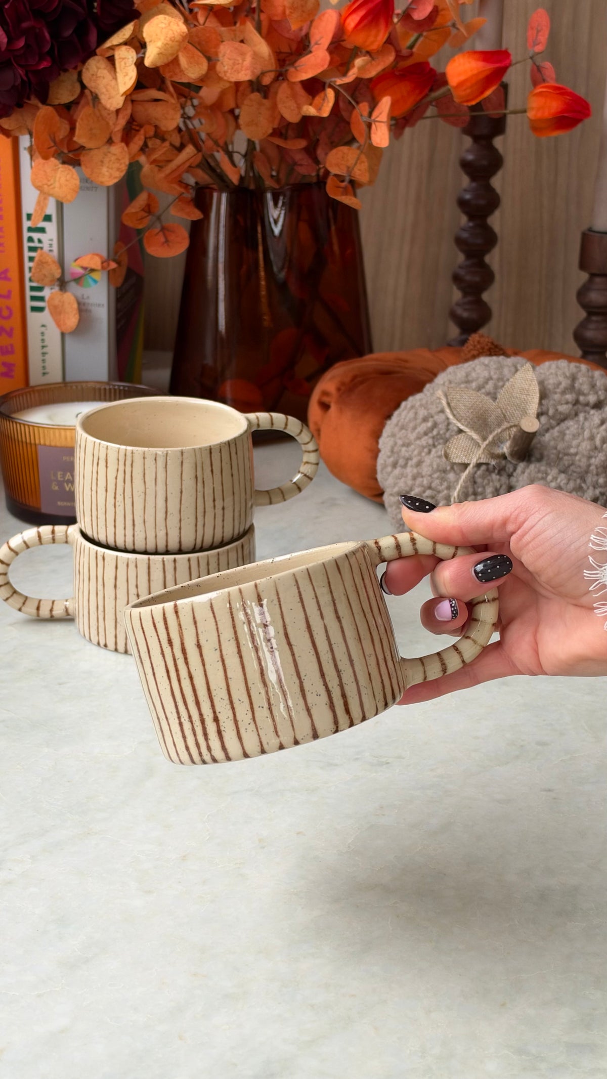 Mug lignes brunes