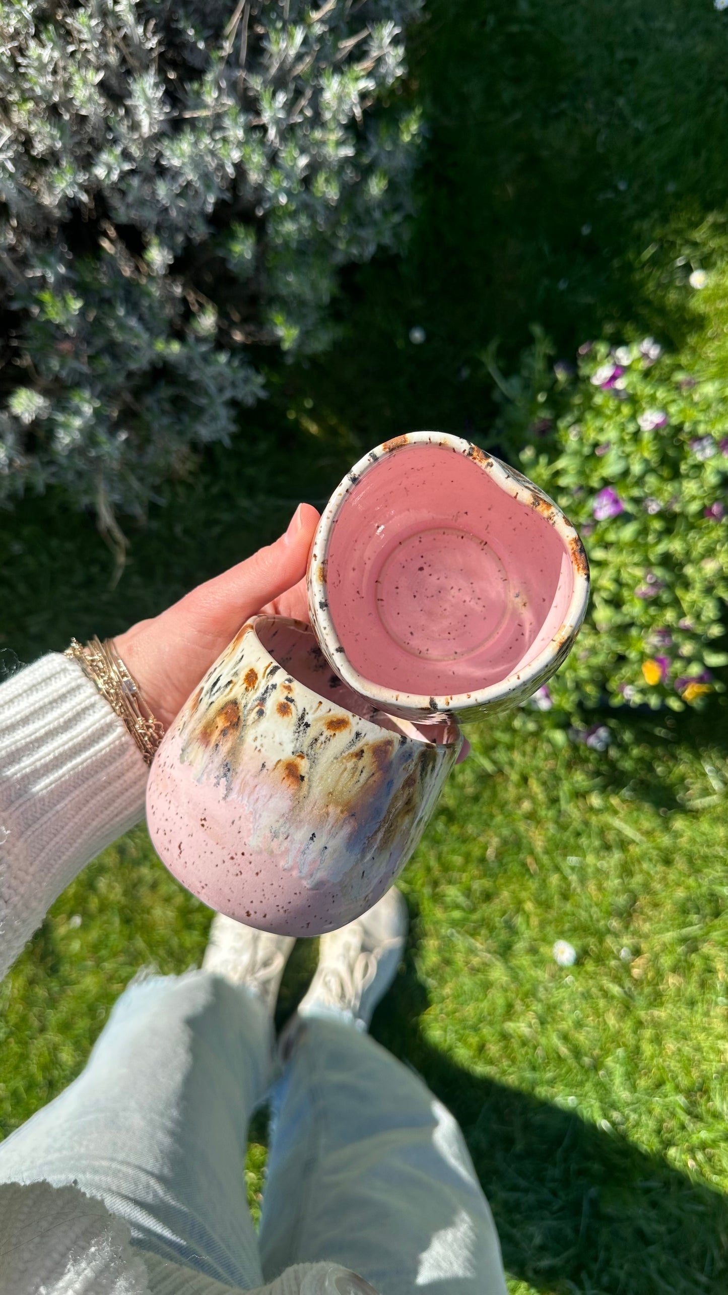 Mug coeur léo rose