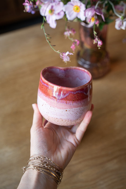 Mug coeur coulis framboise