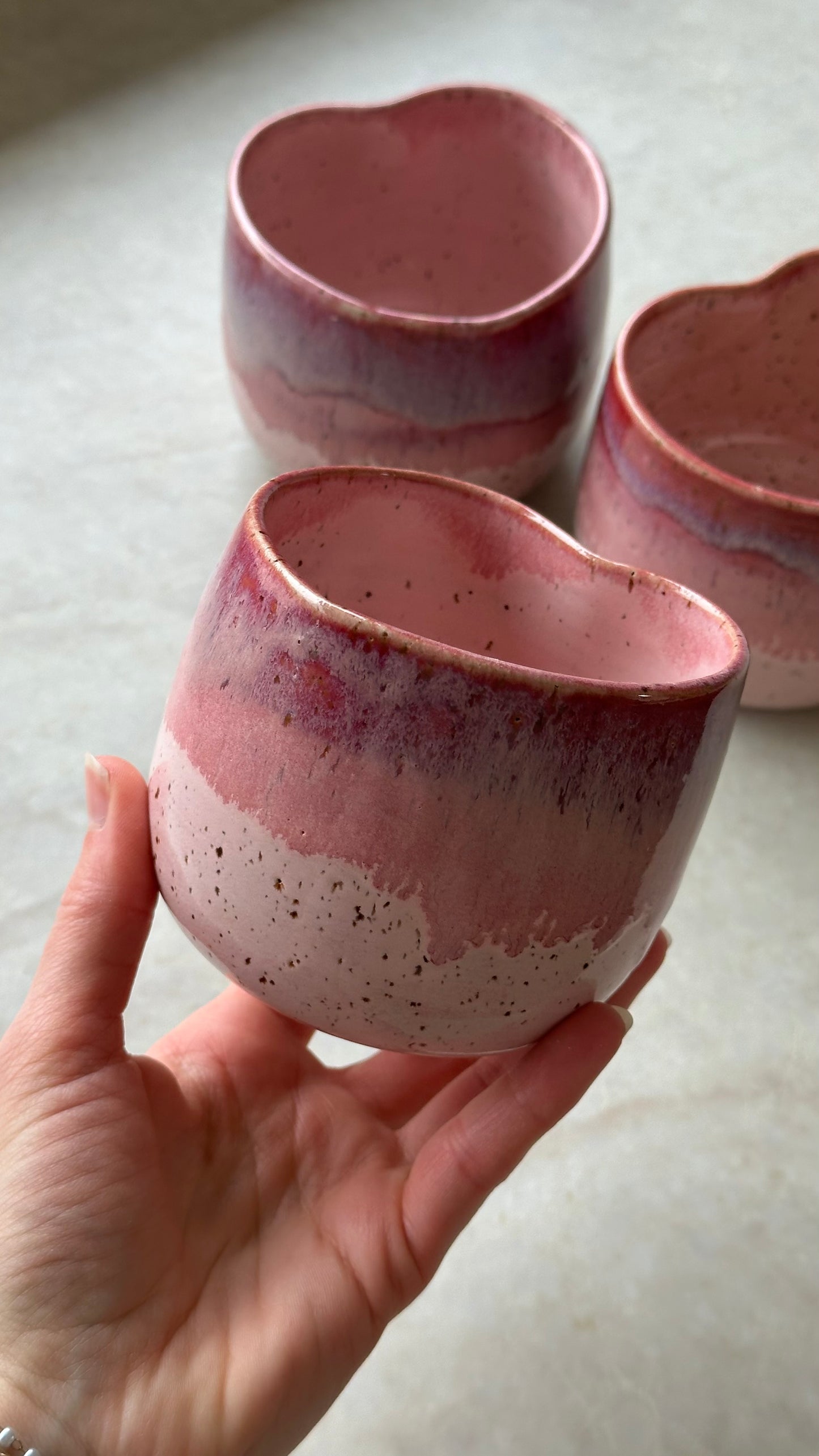 Mug coeur coulis framboise