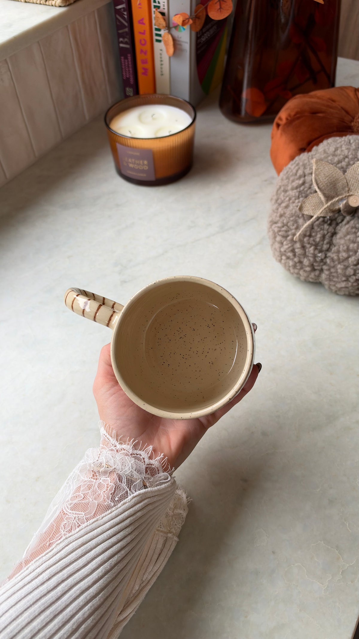 Mug lignes brunes « grand »