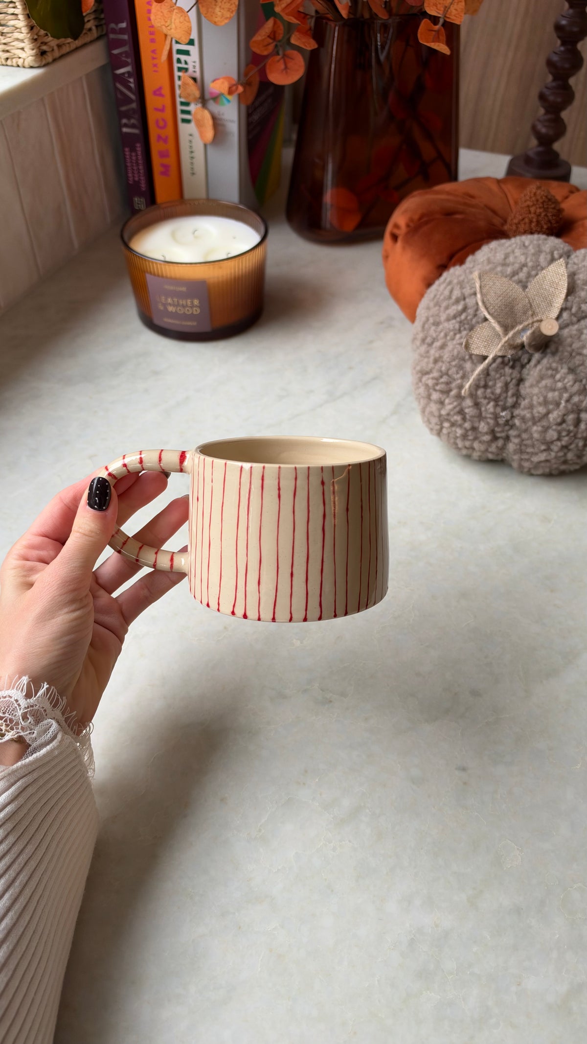 Mug lignes rouges