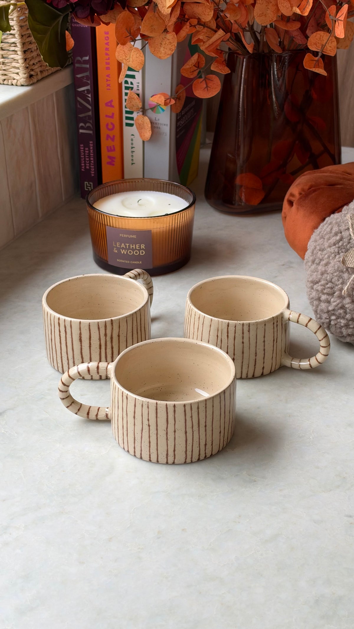 Mug lignes brunes