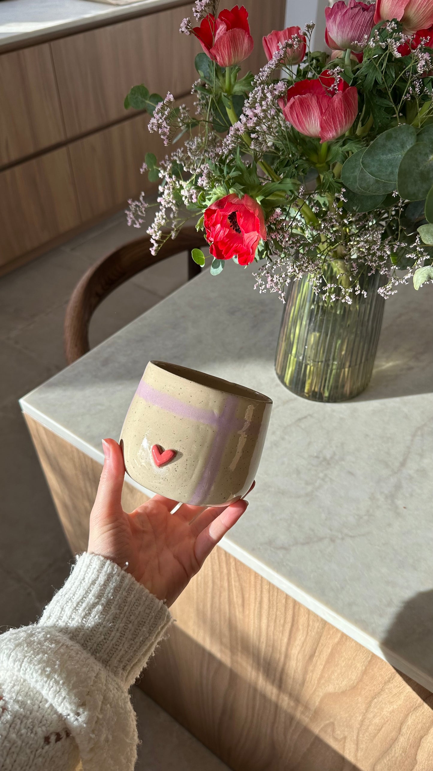 Mug petit cœur rose