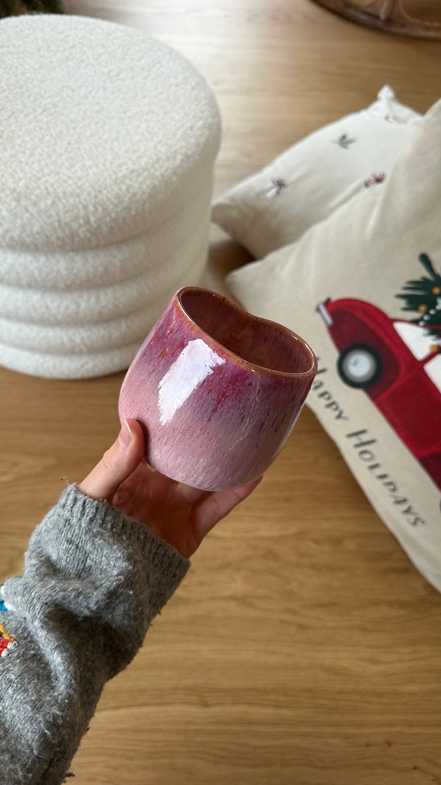 Mug coeur coulis framboise