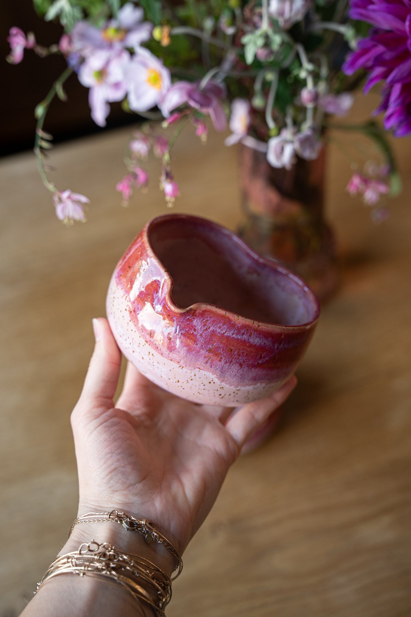 Bol à matcha coulis framboise  n2