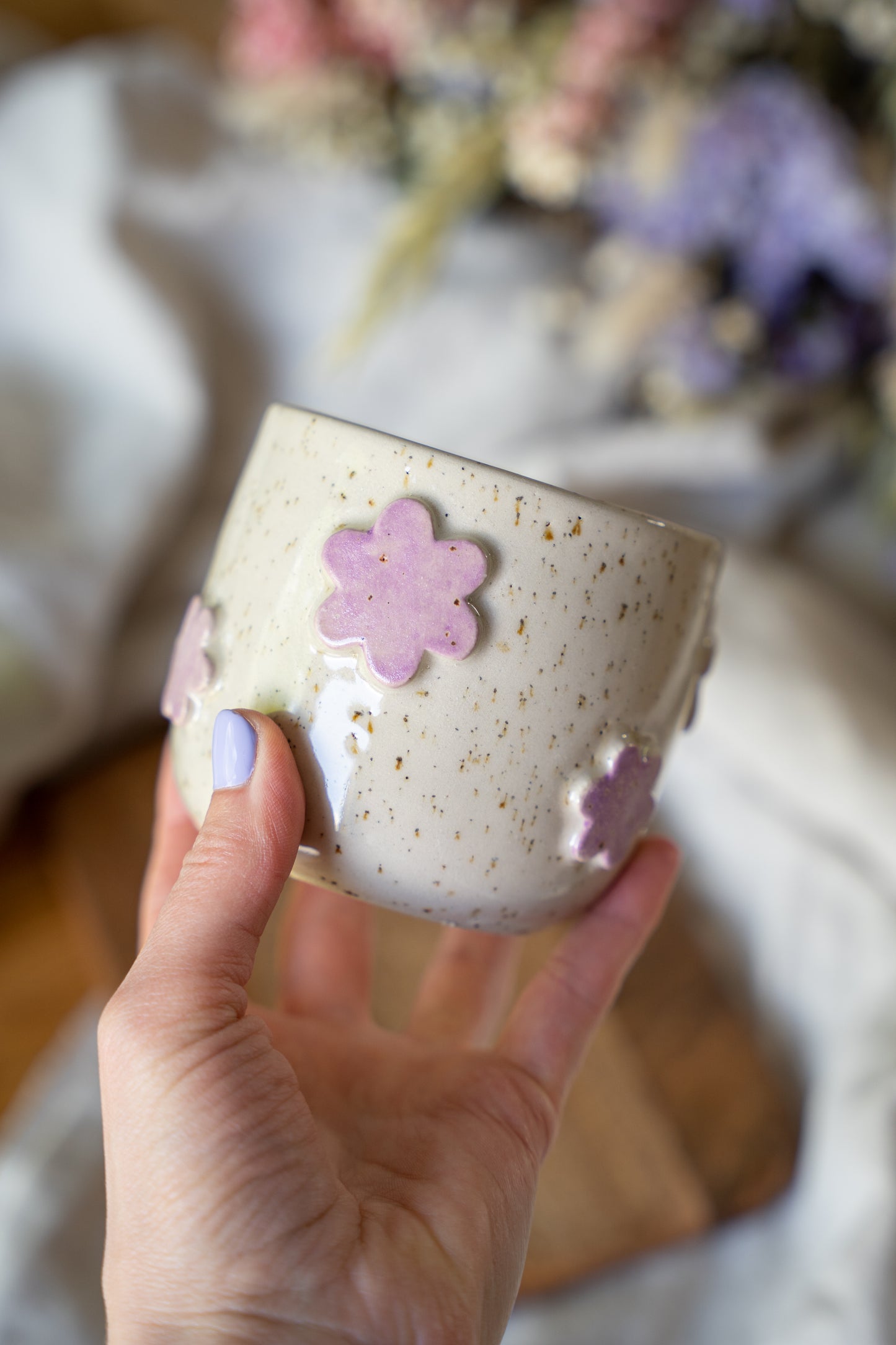 Mug fleurs lilas