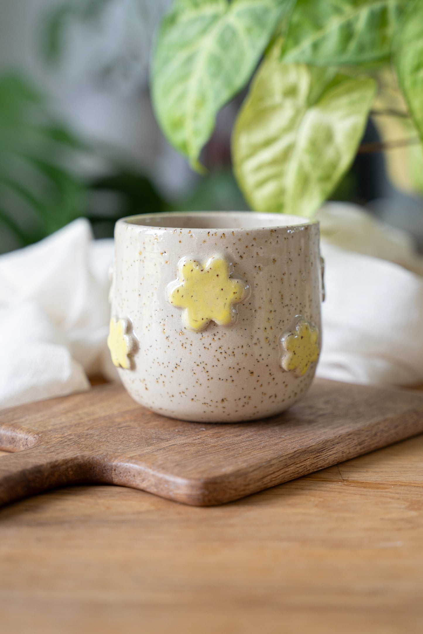 Mug fleurs jaune