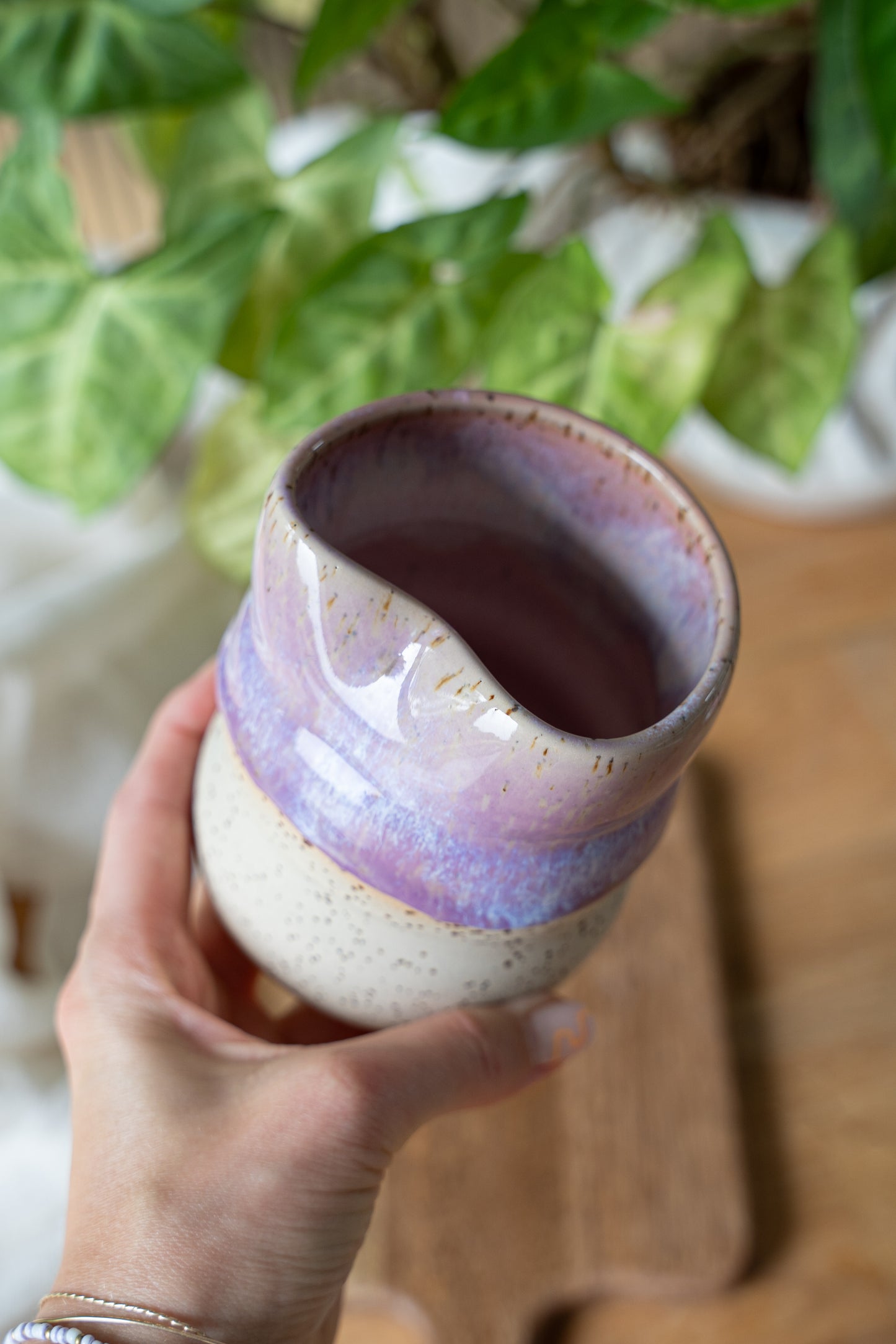 Mug bourrelets lilas SANS paille